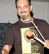 photo percussionist luca mattioni while studying in cuba from the masters